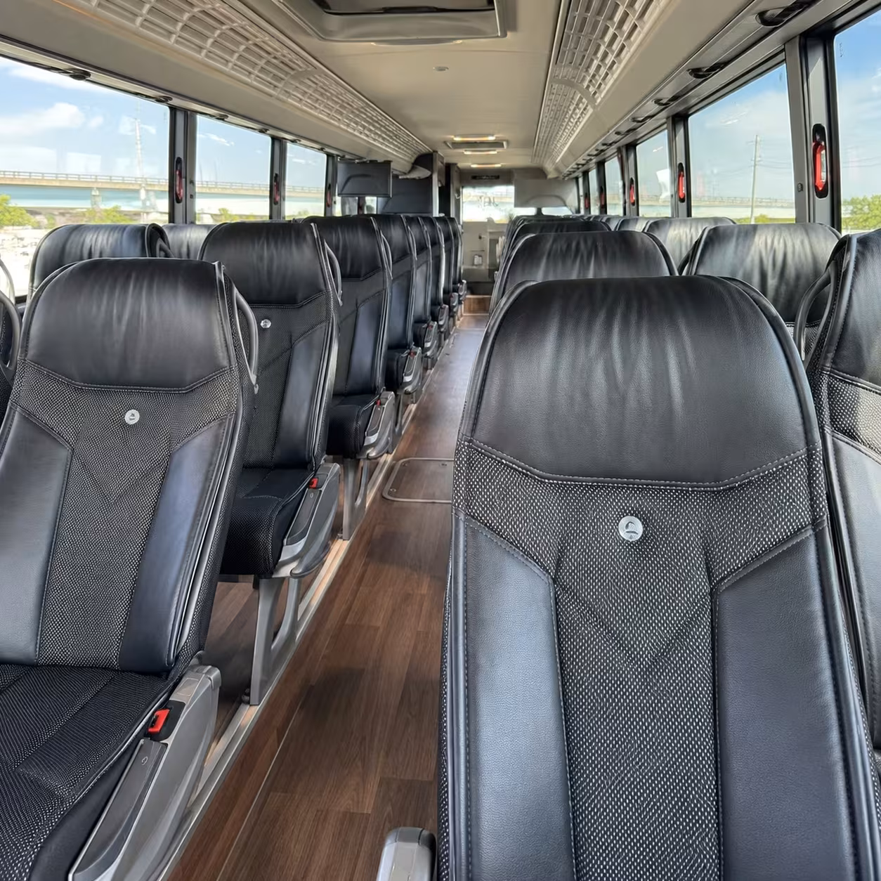 56 passenger charter bus interior