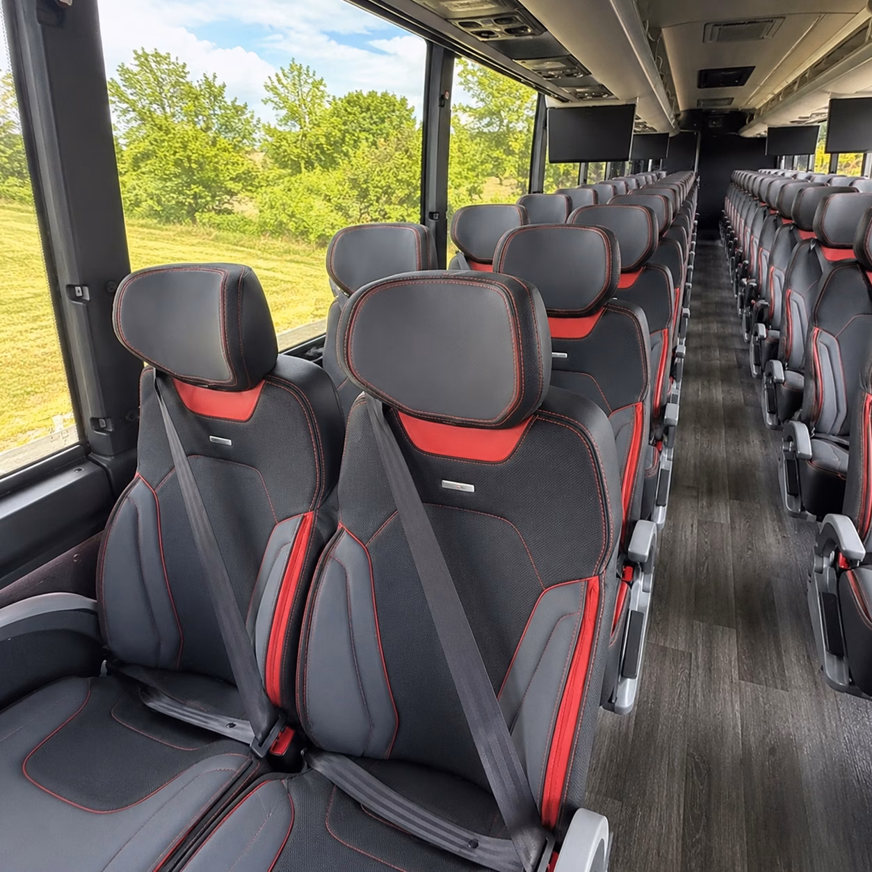 southfield charter bus rental interior
